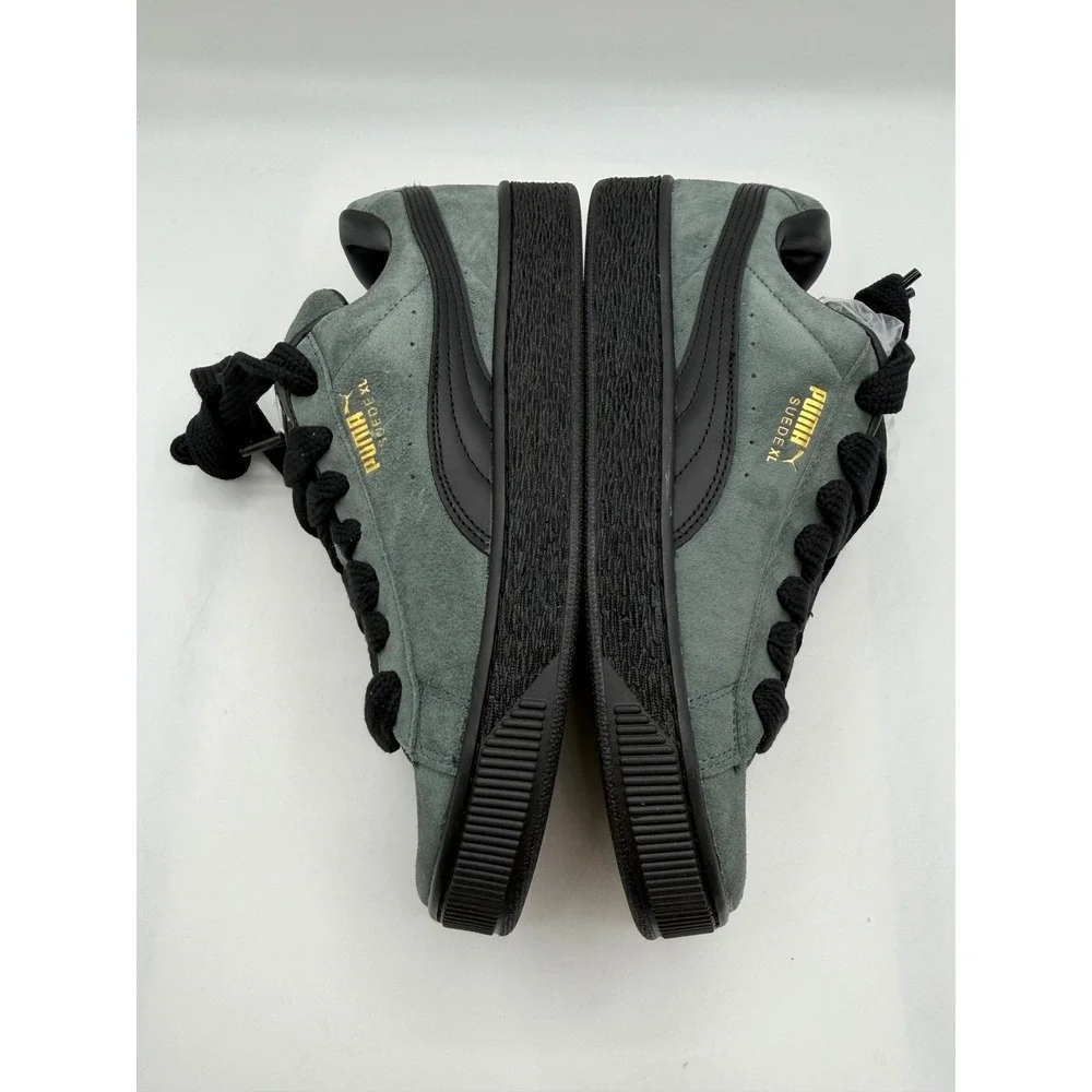 Puma Suede XL Sneakers Men's 10, EU 43,Gray,Black,Gold,395205-31, NIB